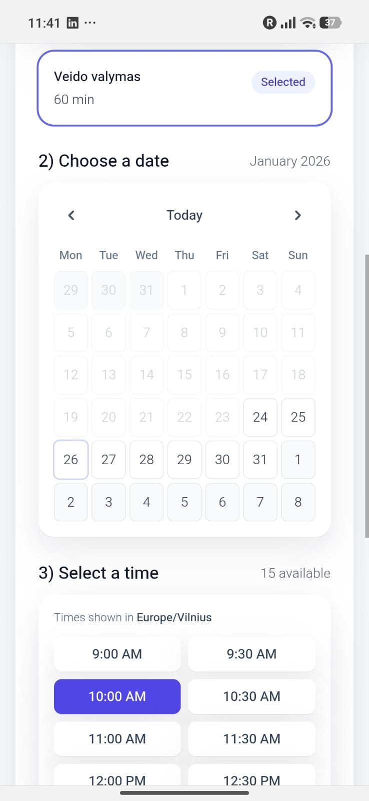 Niyon Booking Interface